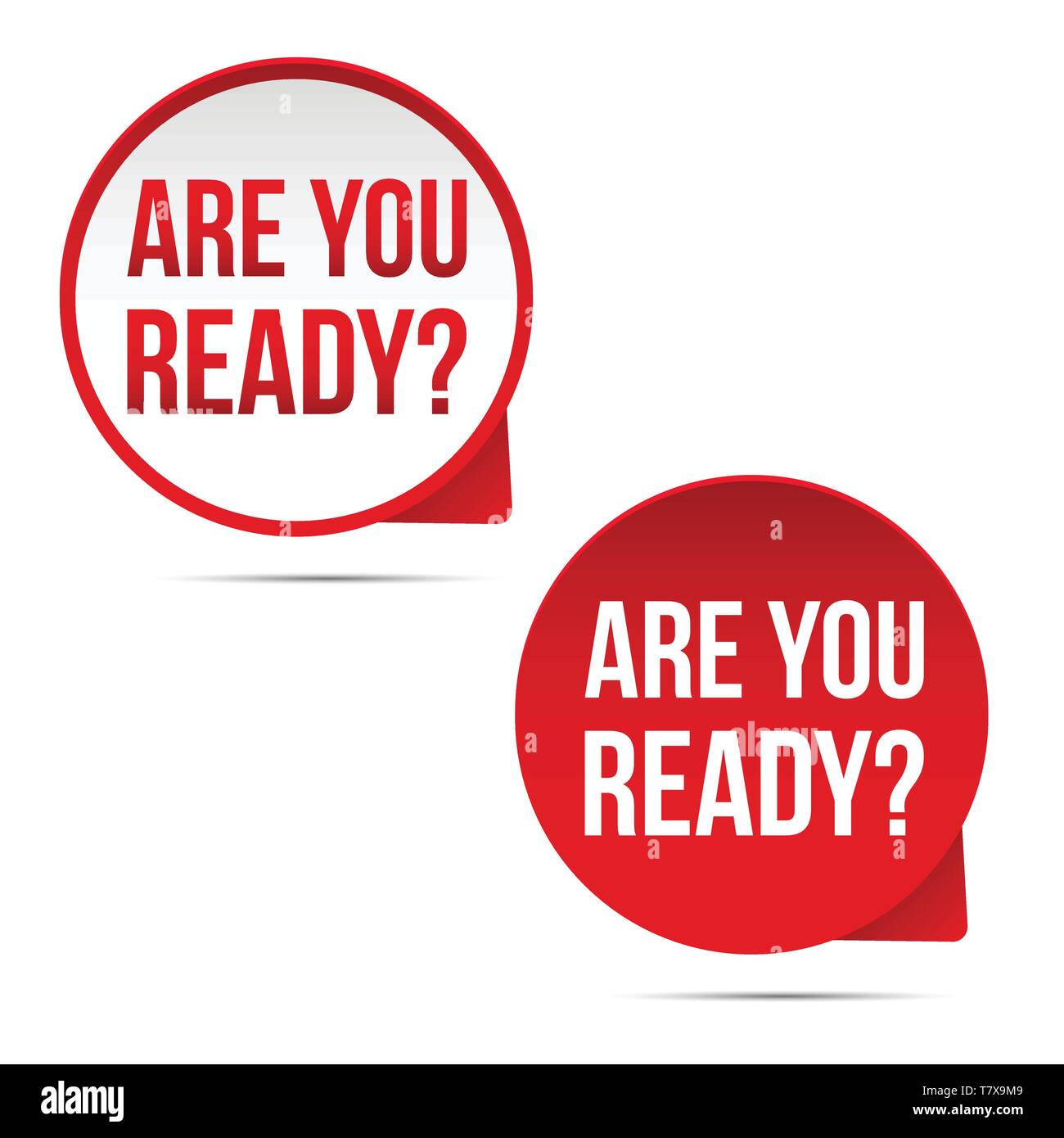 Sei pronto set di etichette Illustrazione Vettoriale