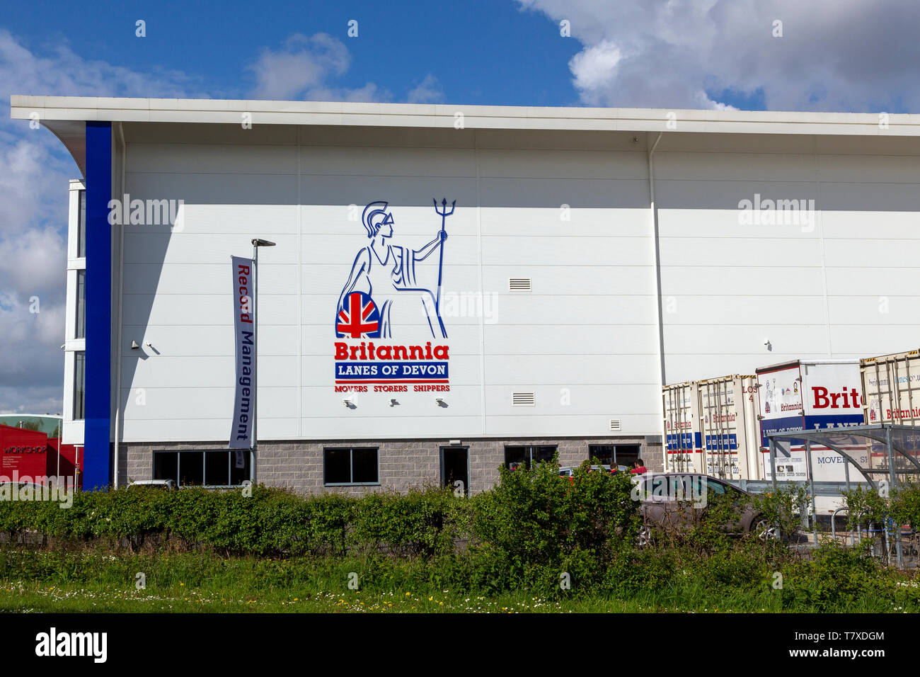 Britannia corsie di Devon,Britannia corsie SelfSTORE, moderne strutture di stoccaggio ,impianto di stoccaggio ,Self storage,Britannia Self Storage Store, Foto Stock