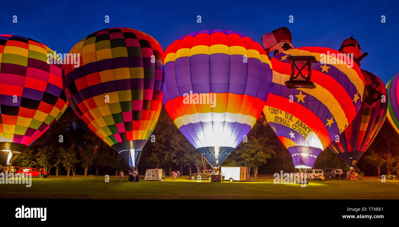 Hot Air Balloon Festival, Callaway Gardens, pino di montagna, GEORGIA, STATI UNITI D'AMERICA Foto Stock