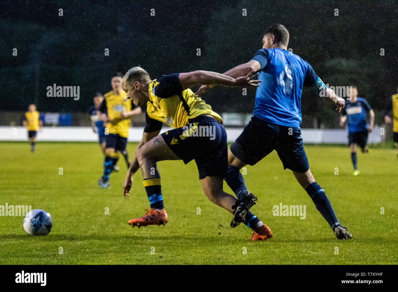 Verso Goytre Regno v Port Talbot Town nella divisione WFL uno a Glenhafod Park Stadium. Mitchel Lewis/PTT. Foto Stock