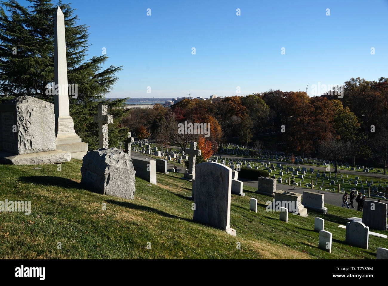 Le lapidi nel Cimitero di Arlington.Arlington.Virginia.USA Foto Stock