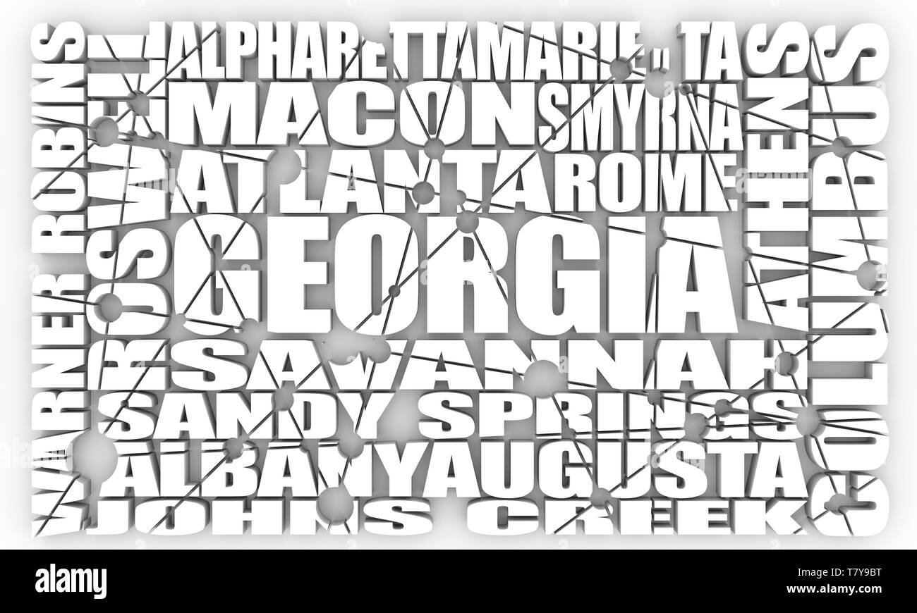 La Georgia città dello stato Foto Stock