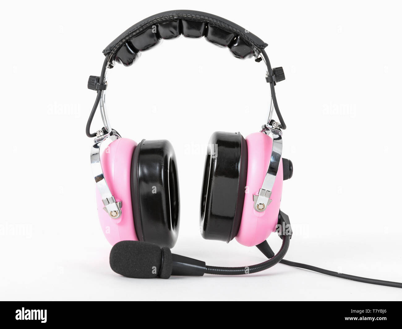 Pilota cuffie rosa. Cuffie per donna piloti. Cuffie di aviazione per i  piloti Foto stock - Alamy