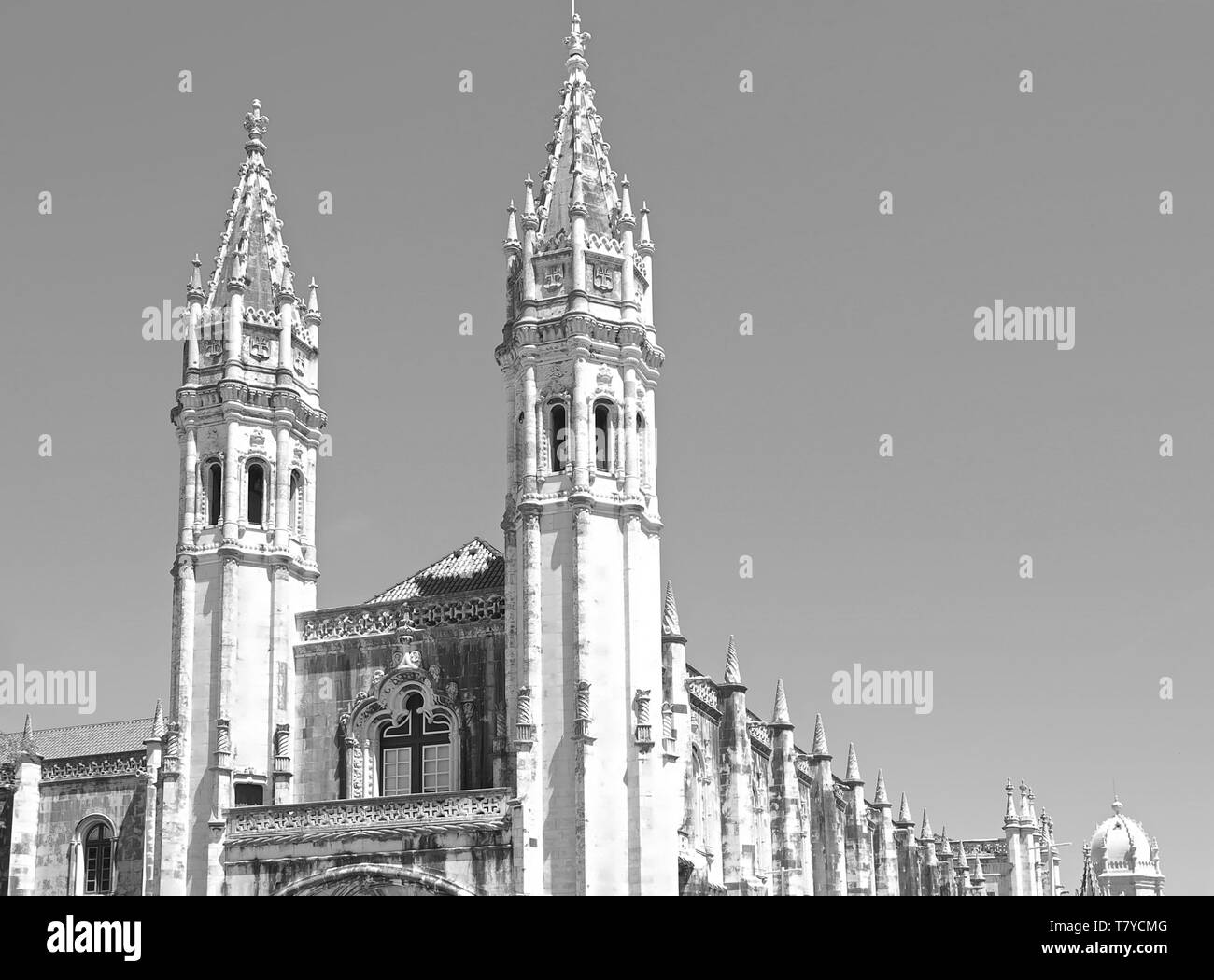 Mosteiro dos Jeronimos di Belem a Lisbona, storico monastero in Portogallo che appartiene al patrimonio mondiale Unesco Foto Stock