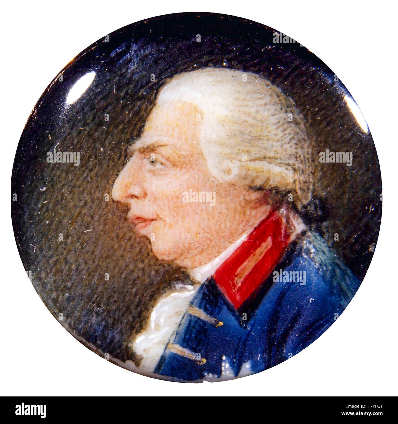 Richard Collins, miniatura Spilla oro ritratto di Giorgio III del Regno Unito (1738-1820), c. 1790 Foto Stock