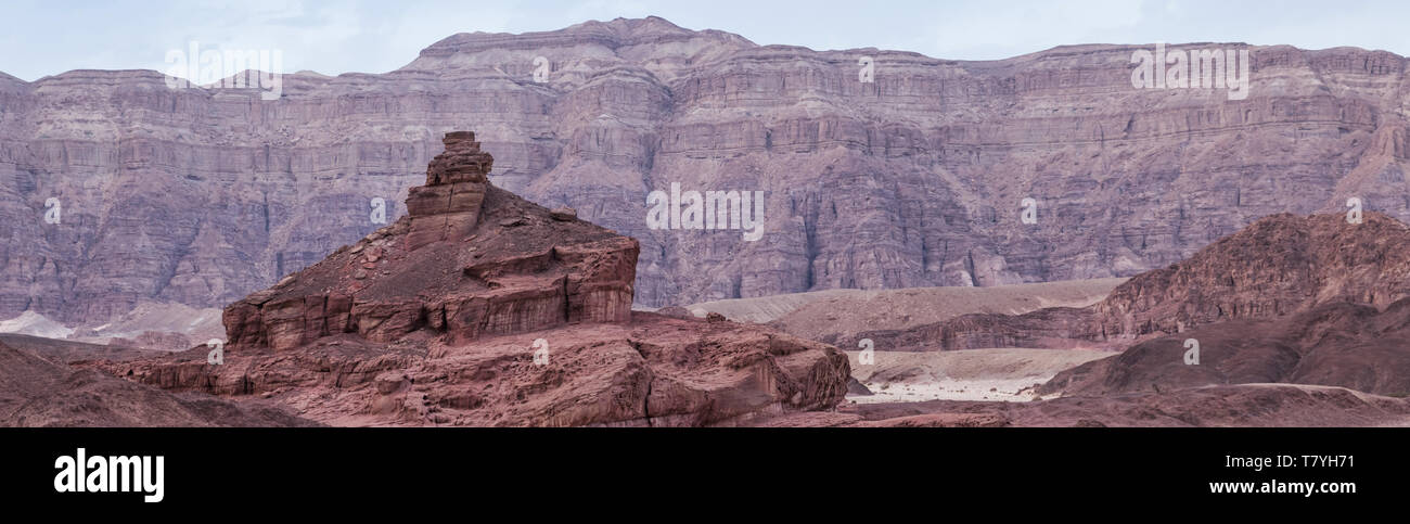 La roccia chiamato collina a spirale in timna parco nazionale in Israele Foto Stock