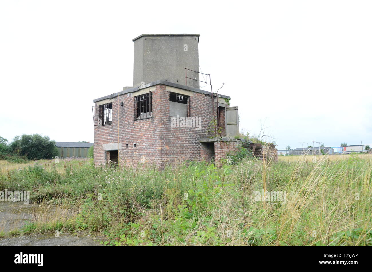 RAF Tholthorpe torre di controllo, ww2 Architettura militare Foto Stock