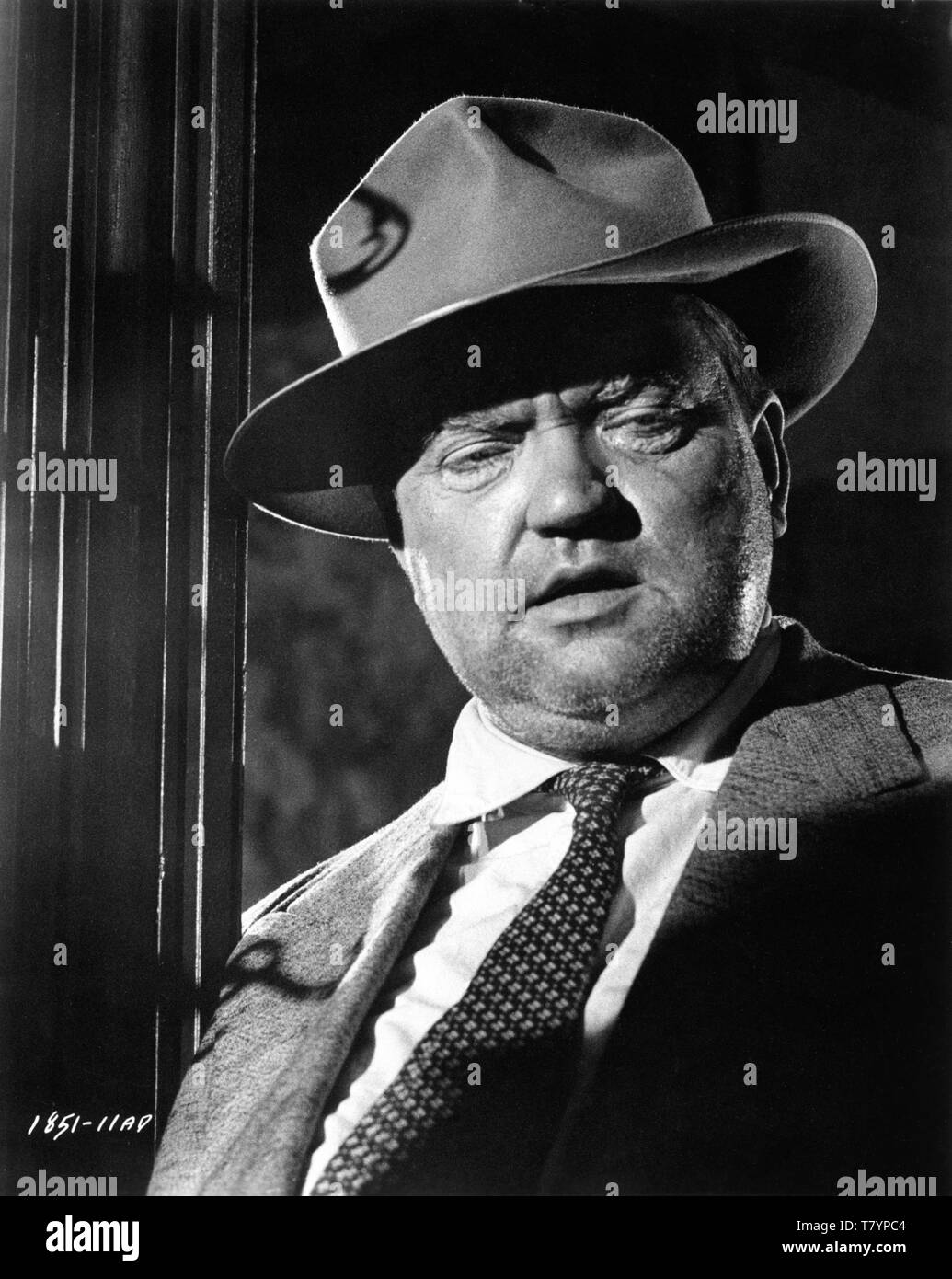 Orson Welles come capitano di polizia Hank Quinlan TOUCH DEL MALE 1958 Direttore / sceneggiatura Orson Welles Universal international Pictures ( UI ) Foto Stock