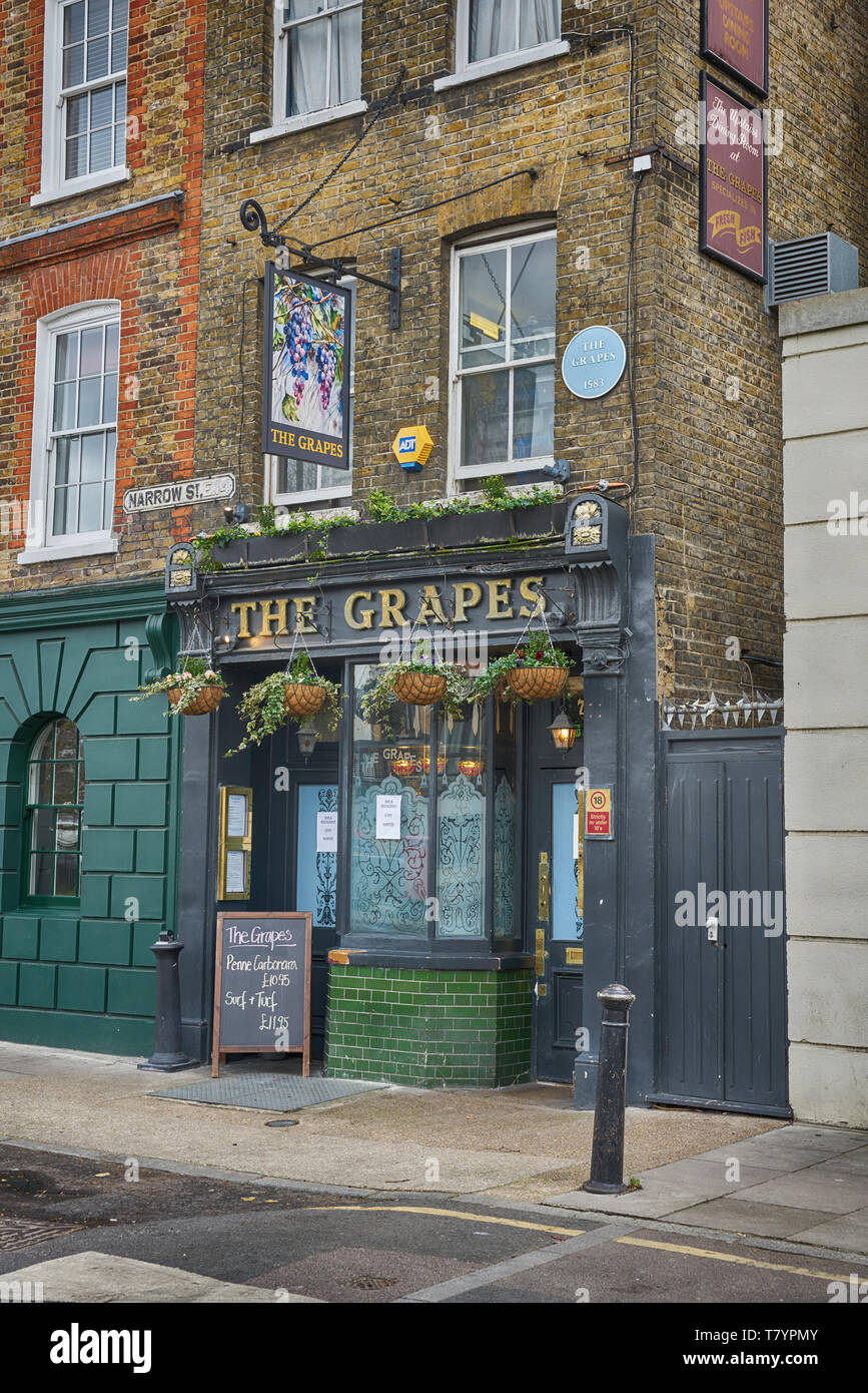 il pub grapes limehouse london pub Foto Stock