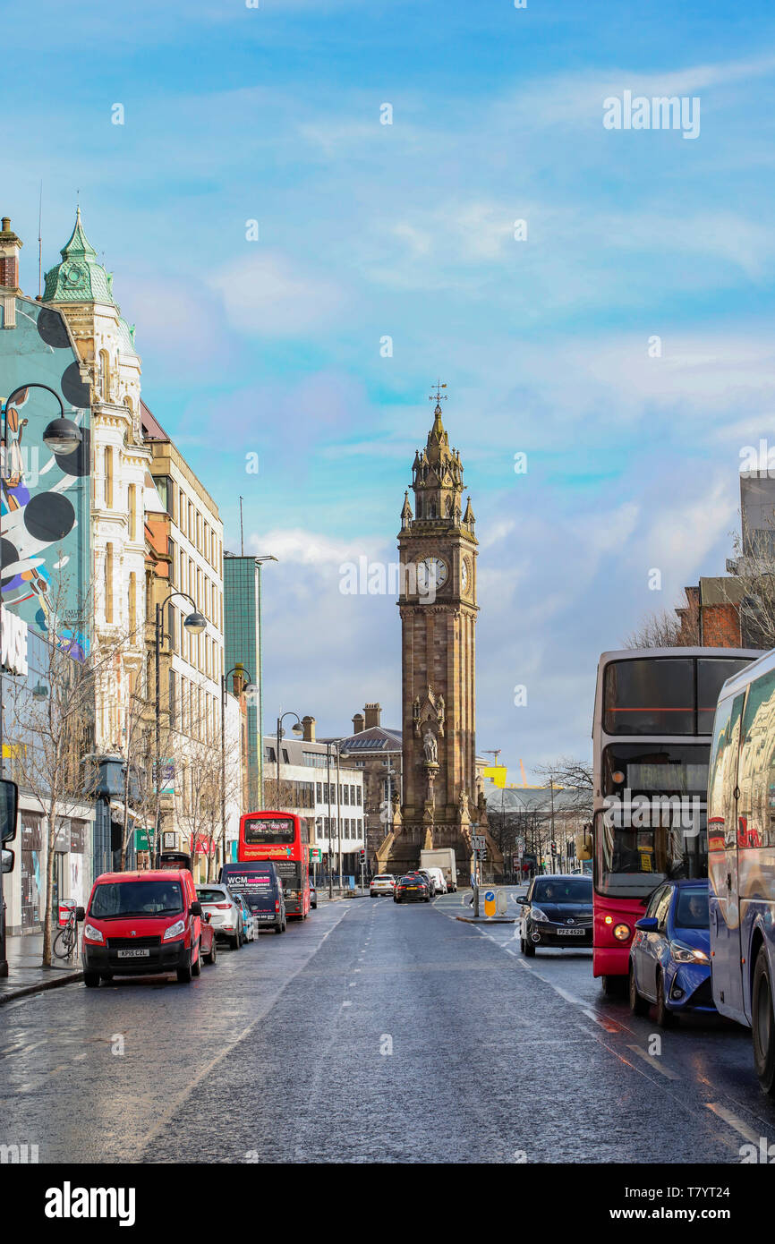 Albert Memorial Clock, Belfast, Irlanda del Nord Foto Stock