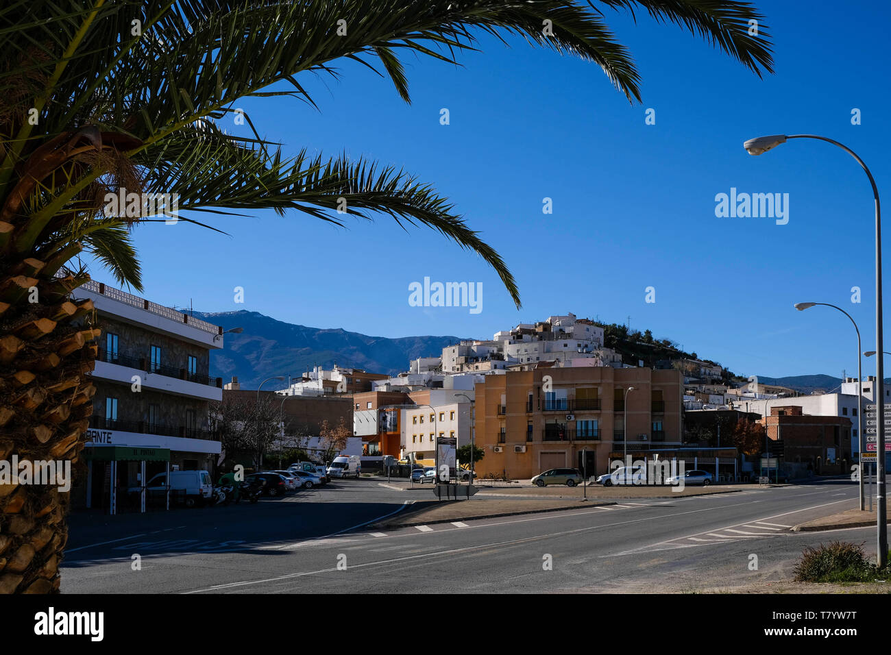 Una vista di un piccolo paese chiamato Abla in Almeria, Spagna. Foto Stock