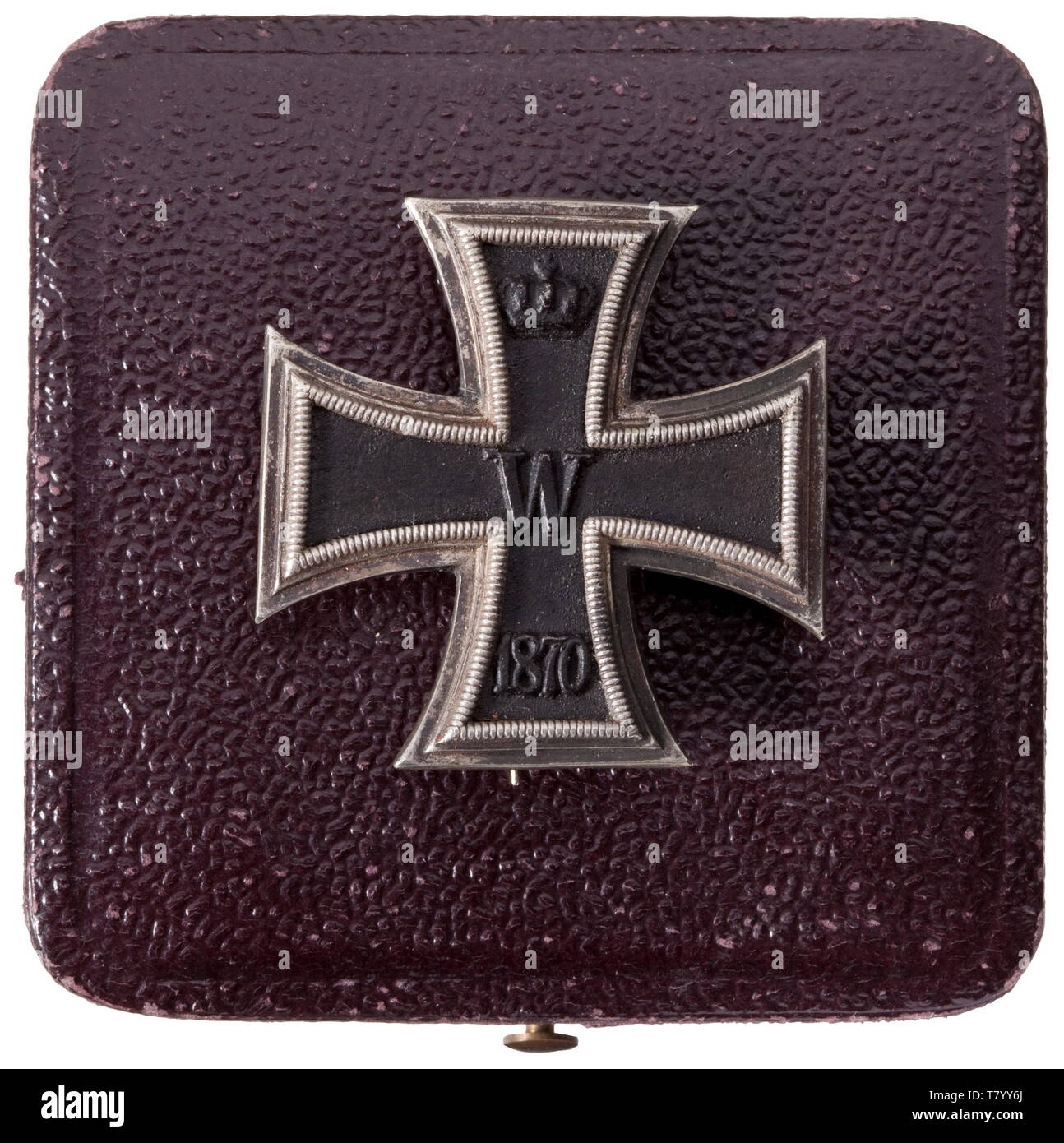 Otto principe di Bismarck (1815 - 1898) - una croce di ferro di prima classe  di 1870 in dimensioni ridotte. Nucleo di ferro con cornice in argento,  indietro il perno di fissaggio