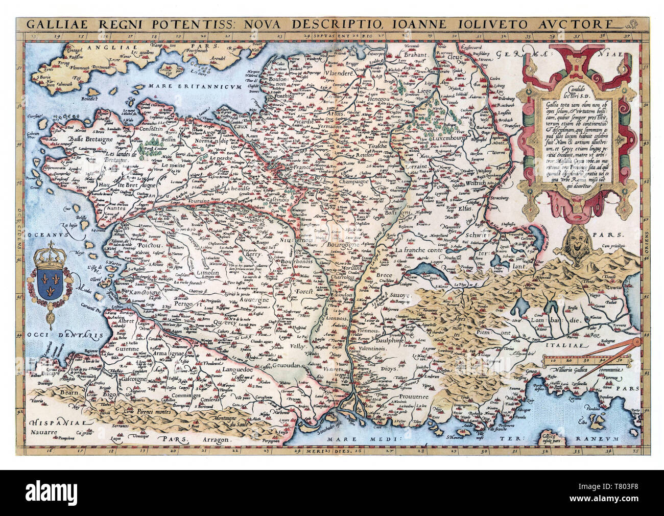 Theatrum Orbis Terrarum, Francia, 1570 Foto Stock