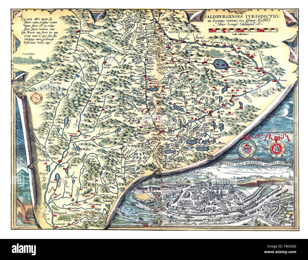 Theatrum Orbis Terrarum, Salisburgo, 1570 Foto Stock