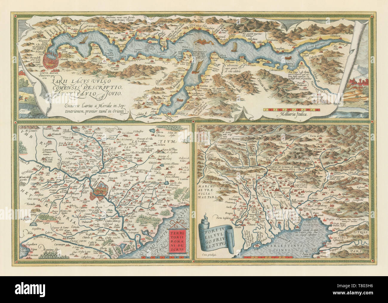 Theatrum Orbis Terrarum, regioni d'Italia, 1570 Foto Stock