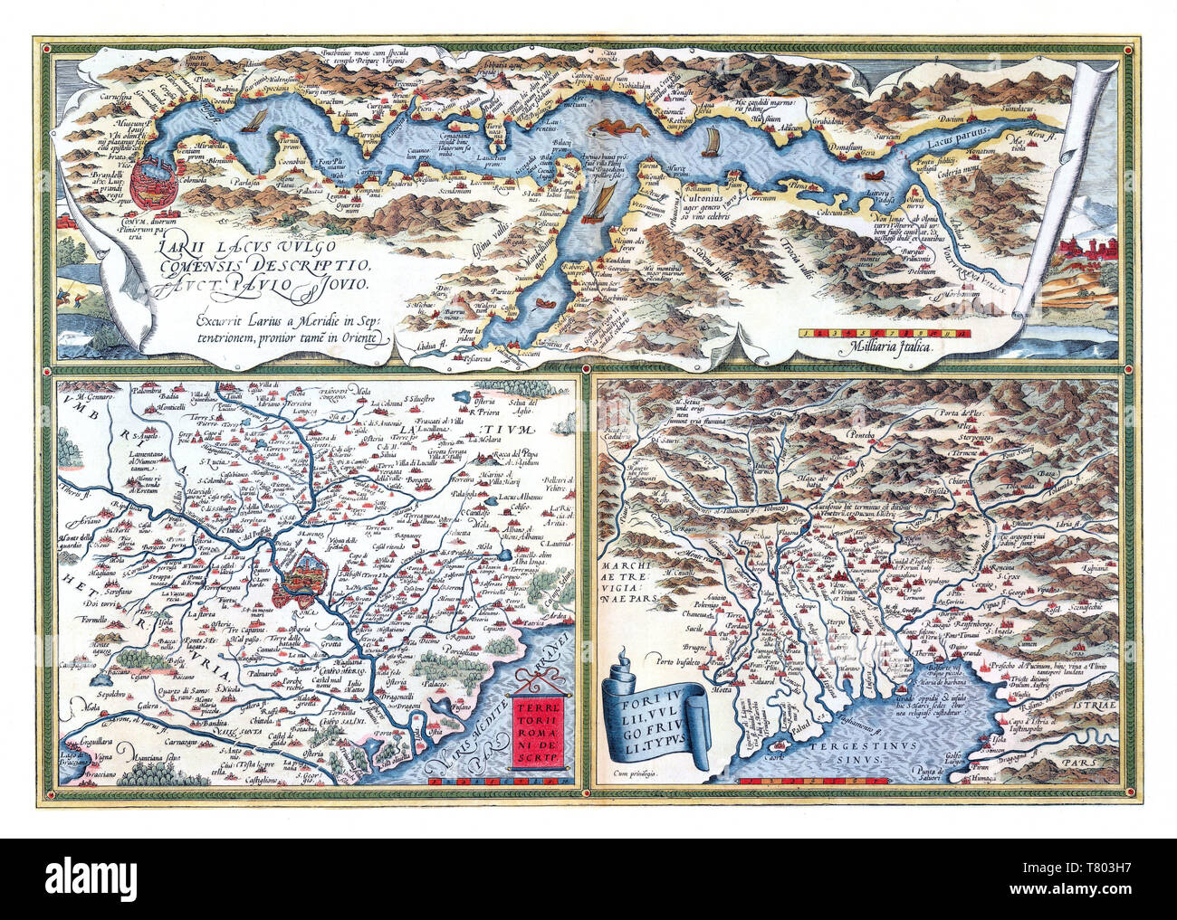 Theatrum Orbis Terrarum, regioni d'Italia, 1570 Foto Stock
