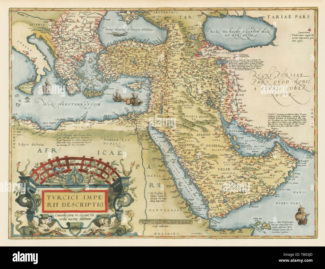 Theatrum Orbis Terrarum, Impero Ottomano, 1570 Foto Stock