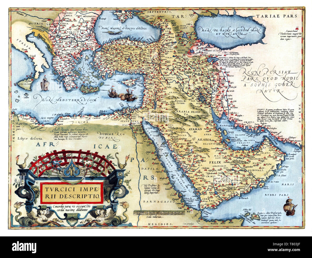 Theatrum Orbis Terrarum, Impero Ottomano, 1570 Foto Stock