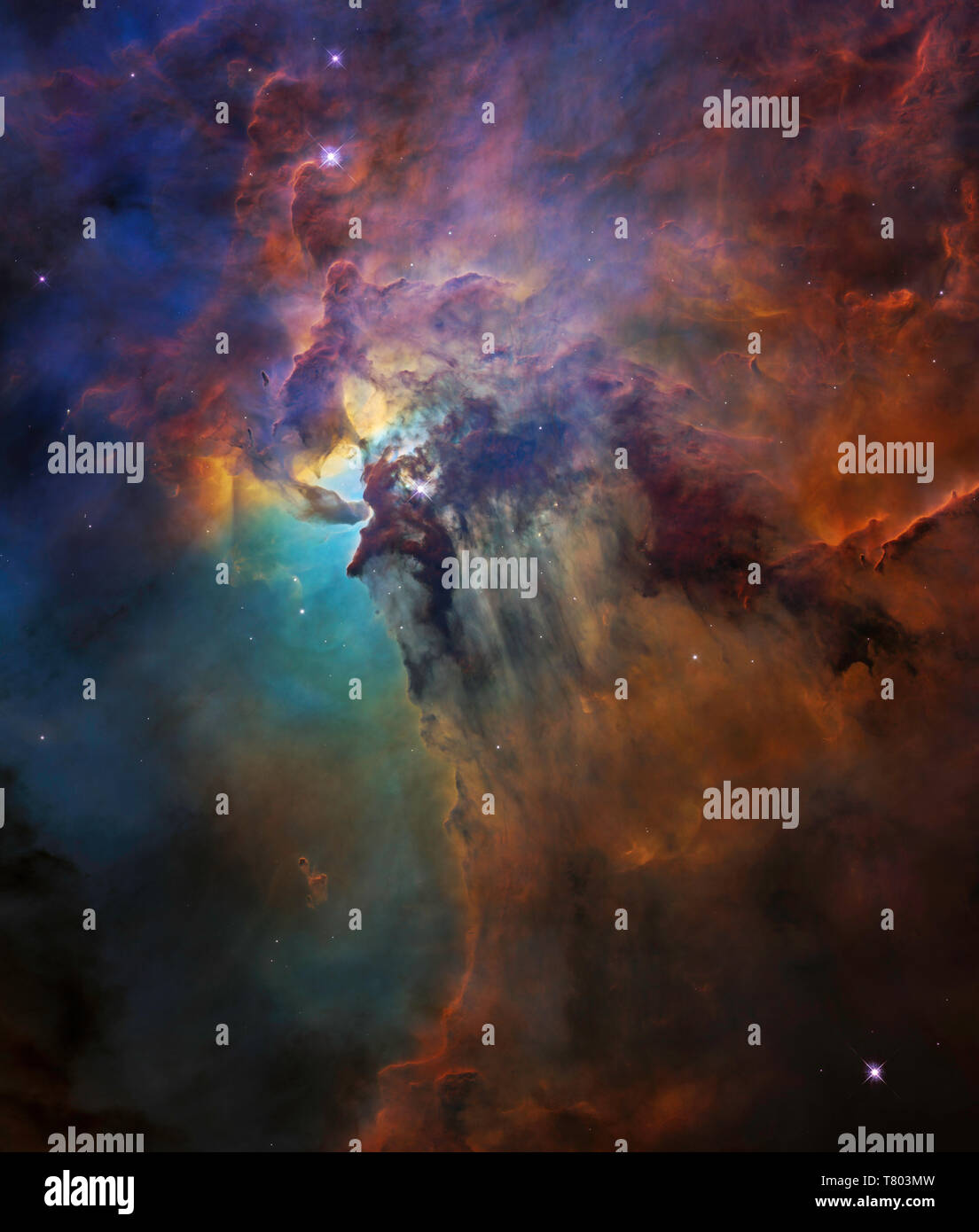 La Nebulosa Laguna, Herschel 36 Foto Stock