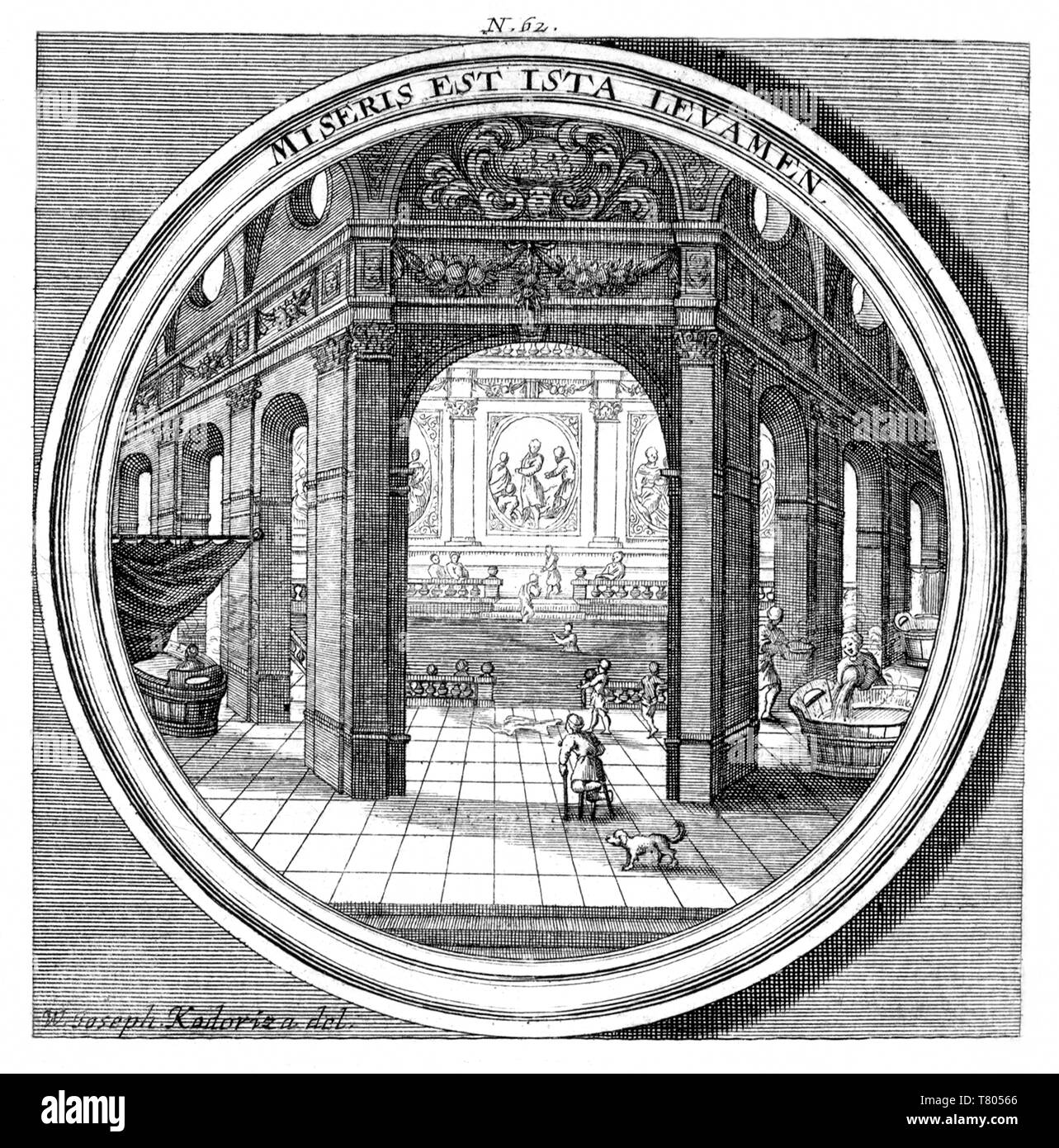 Meteorologia, bagno pubblico, acque minerali, 1709 Foto Stock