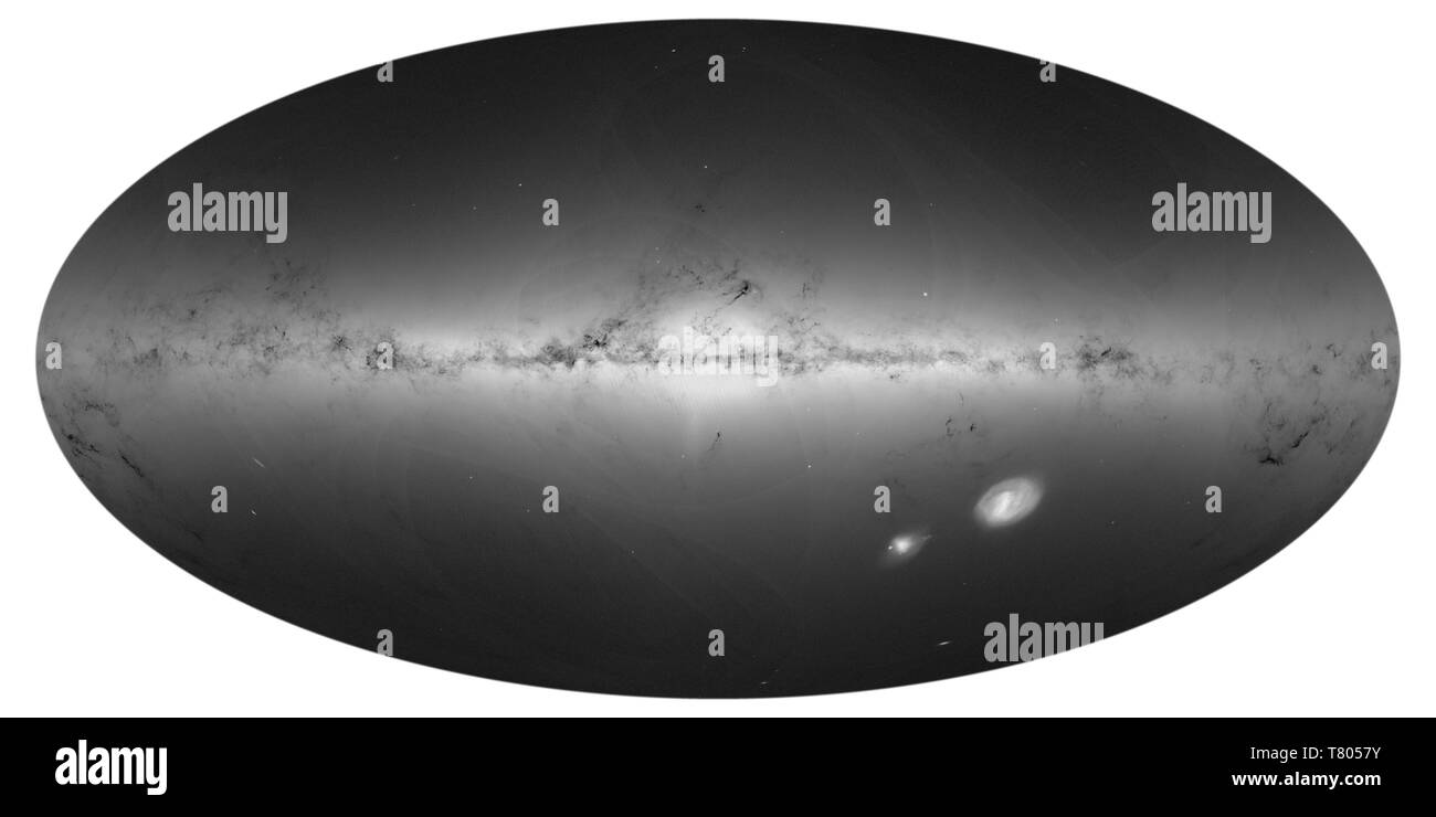 Densità di stelle nella Via Lattea, missione Gaia Visualizza Foto Stock