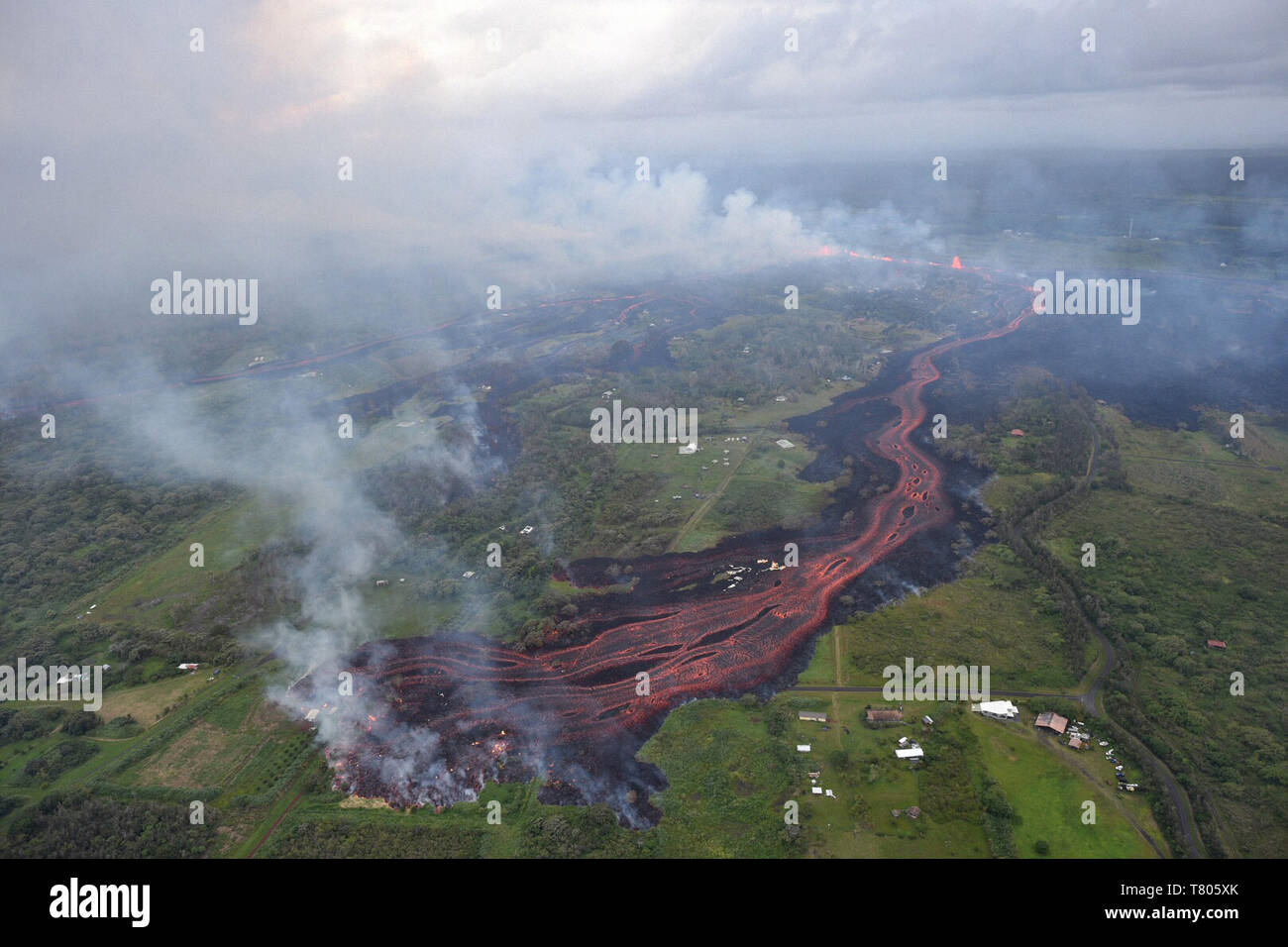 Il Kilauea eruzione 2018 Foto Stock