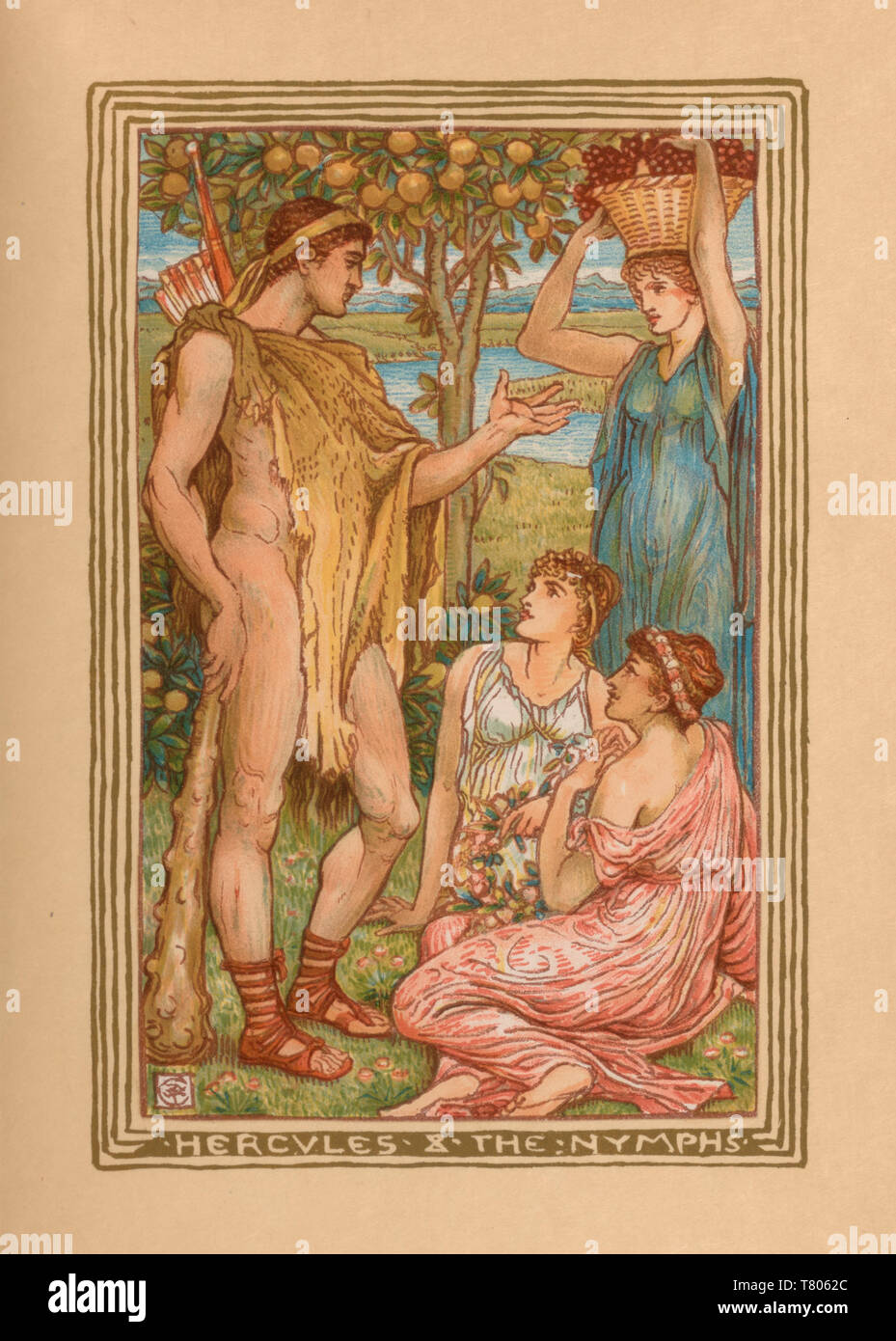 Ercole e le ninfe Foto Stock