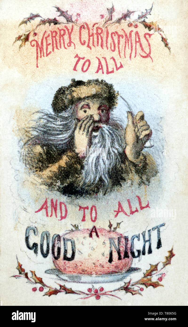 Una visita di San Nicola, la notte prima di Natale, 1864 Foto Stock
