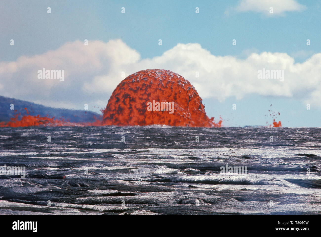 Duomo di lava, Kilauea, 1969 Foto Stock