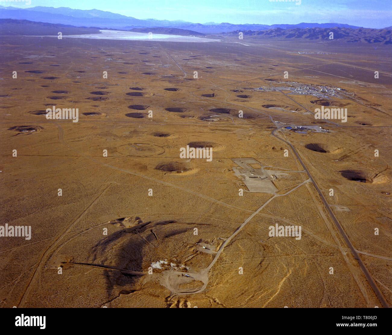 Il Nevada Test Site bomba crateri Foto Stock