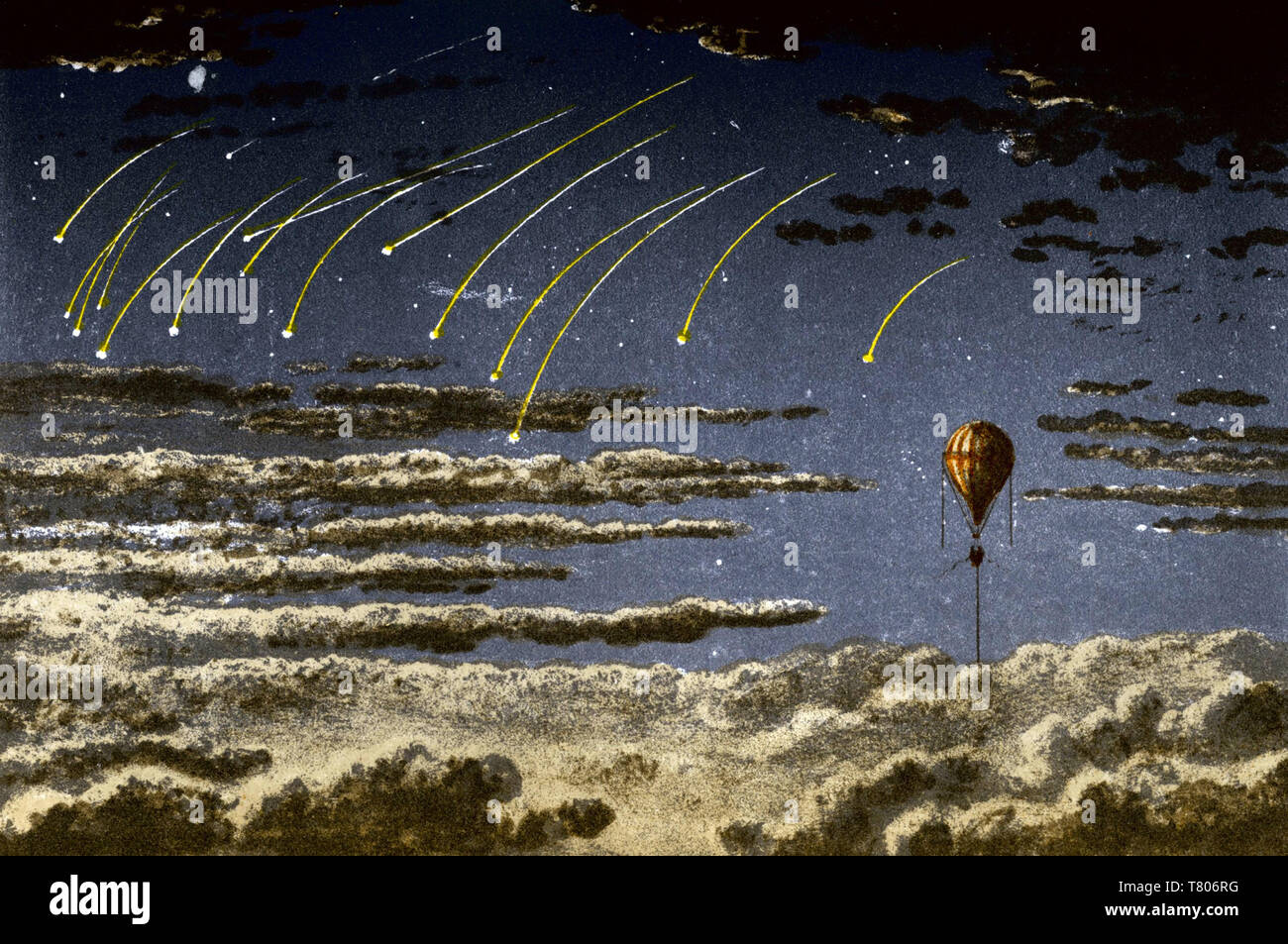 James Glaisher, stelle cadenti, 1871 Foto Stock