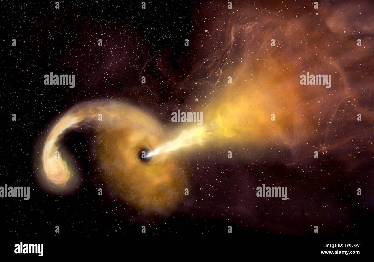 Stellar morte dal buco nero Foto Stock