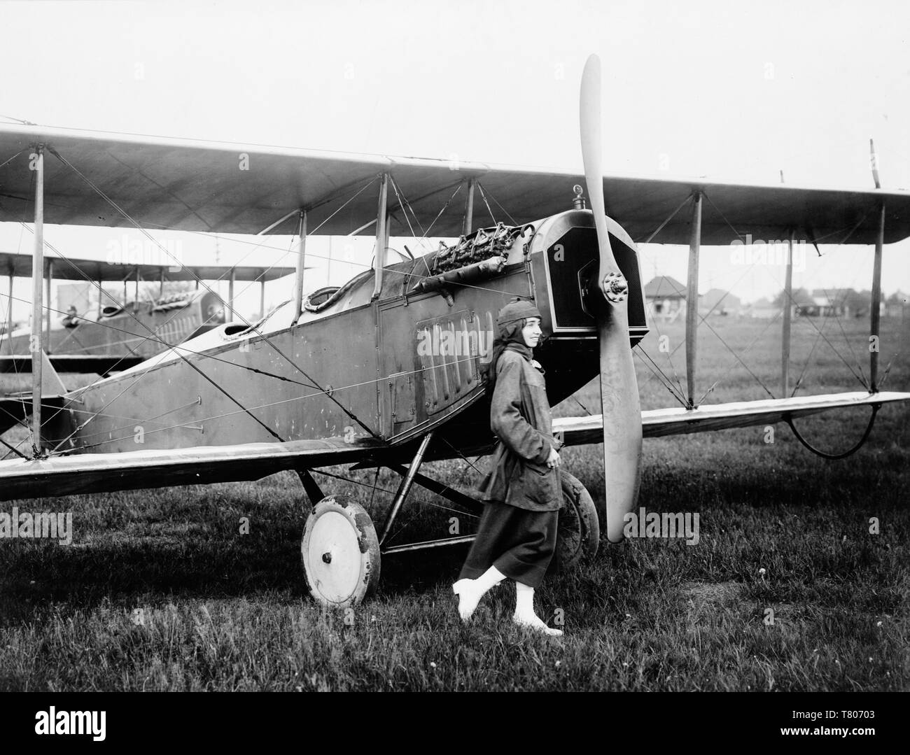 Katherine Stinson, American aviatrice, 1917 Foto Stock