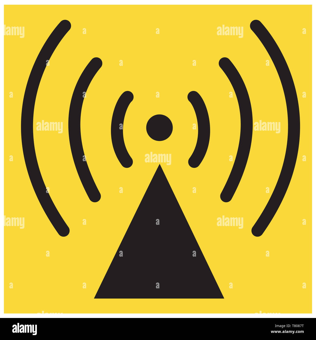 Le onde radio Simbolo, illustrazione Foto Stock