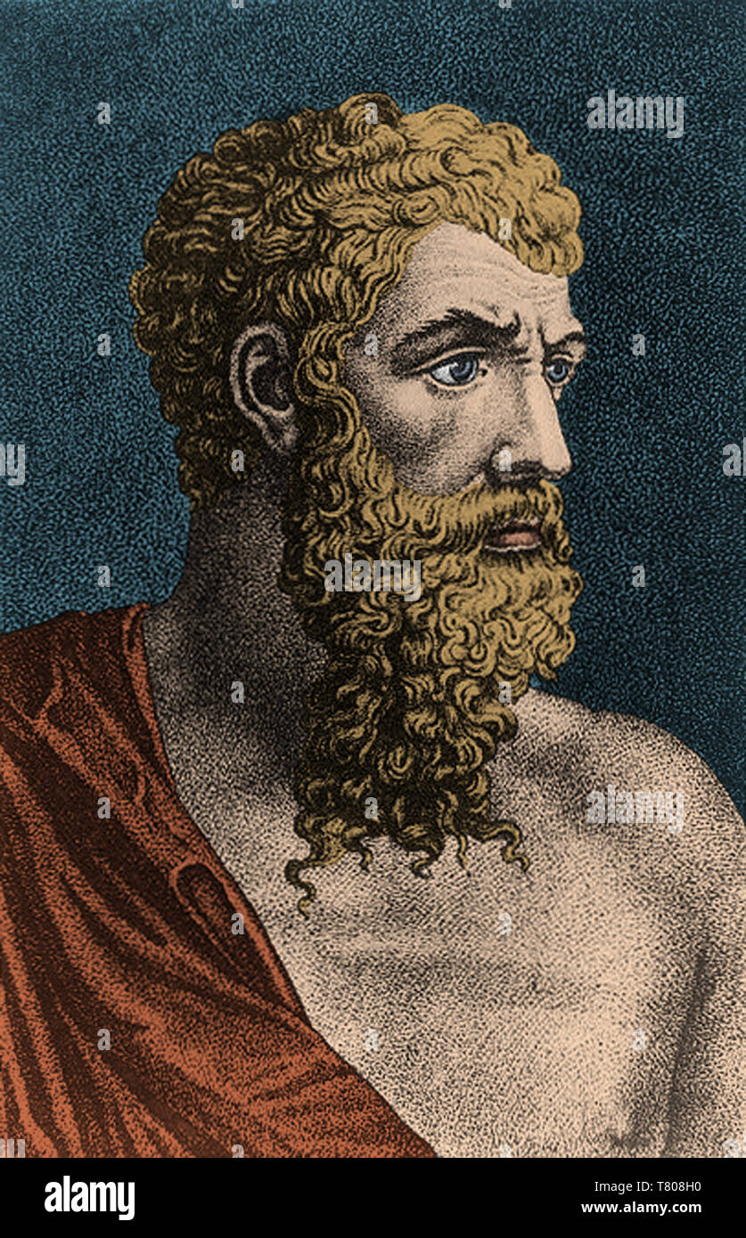 Aristophanes, il Greco antico drammaturgo Foto Stock