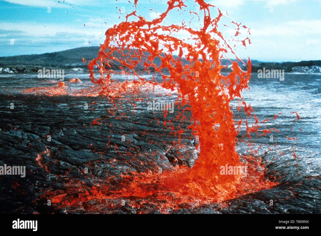 Fontana di lava, 1970 Foto Stock