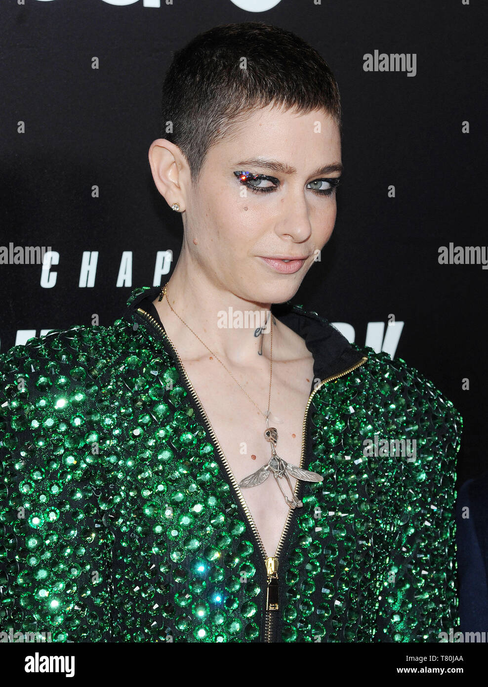 New York, Stati Uniti d'America. 09 Maggio, 2019. Nella foto: Asia Kate Dillon John stoppino: Capitolo 3 - Parabellum - Premiere 5/9/19, New York New York, Stati Uniti d'America Credito: Broadimage Entertainment/Alamy Live News Foto Stock