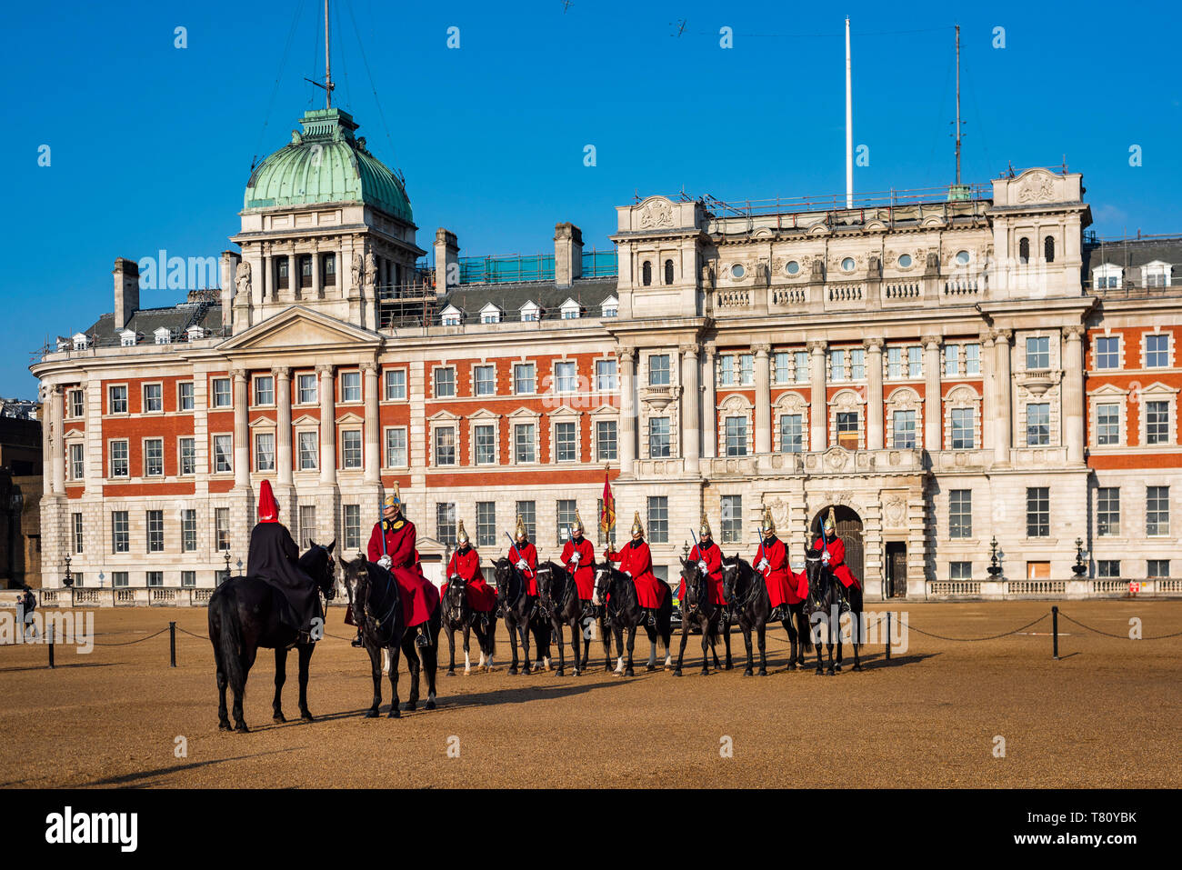 Cambio della Guardia, Horse Guards, Westminster, London, England, Regno Unito, Europa Foto Stock