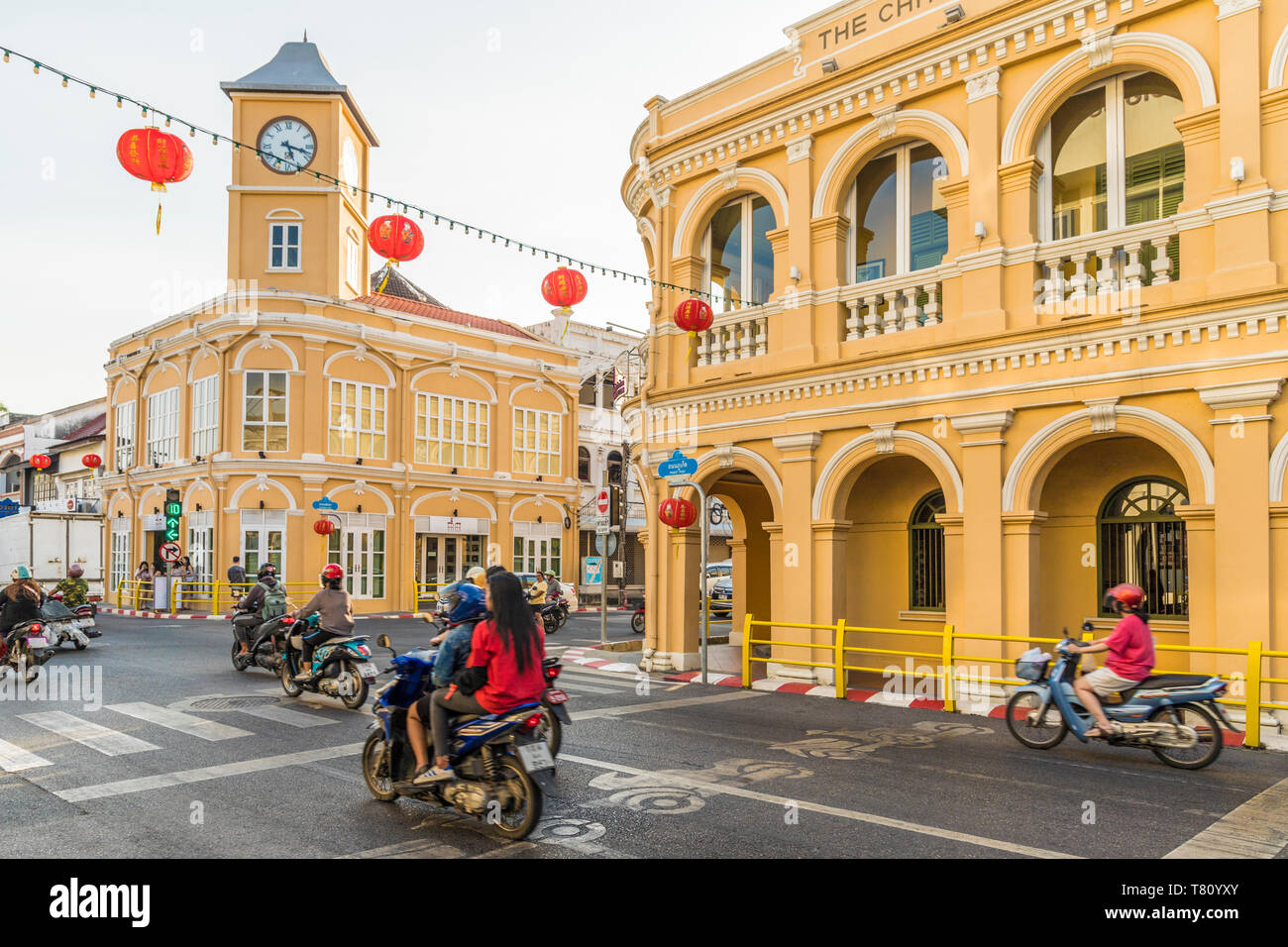 La colorata Peranakannitat Museum (Museo di Baba) in Phuket citta vecchia, Phuket, Thailandia, Sud-est asiatico, in Asia Foto Stock