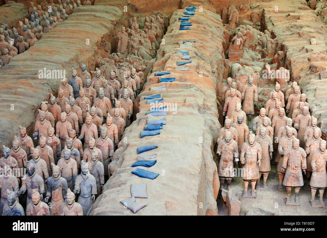 Sito Lintong, Esercito dei Guerrieri di Terracotta, Sito Patrimonio Mondiale dell'UNESCO, Xian, Provincia di Shaanxi, Cina e Asia Foto Stock