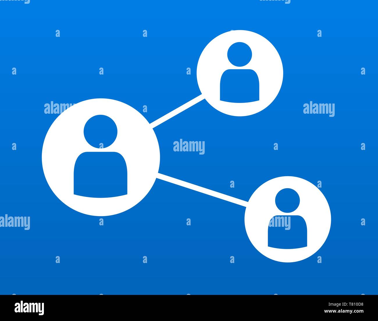 Attività di networking sociale il concetto di comunicazione icona simbolo illustrazione vettoriale Illustrazione Vettoriale