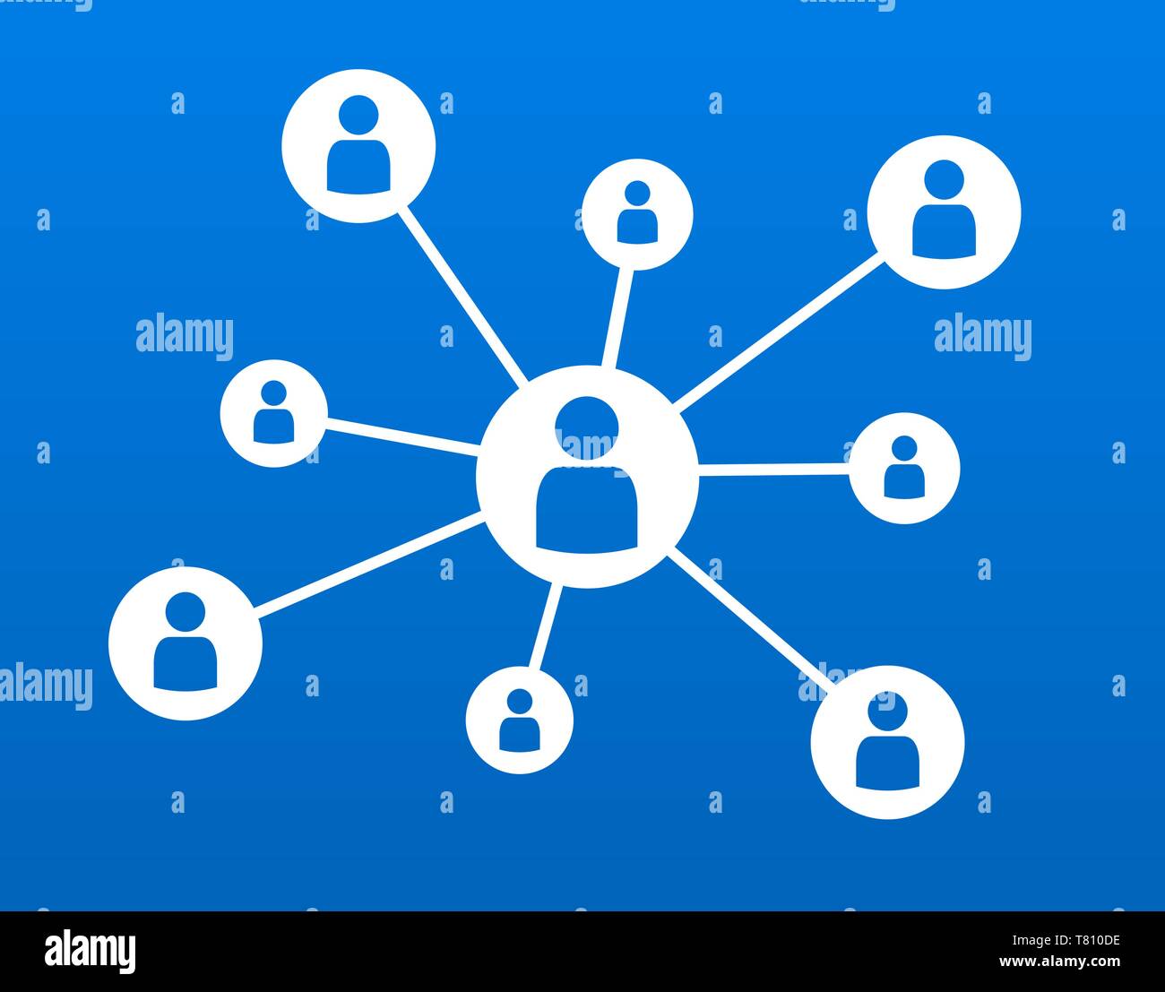 Attività di networking sociale il concetto di comunicazione illustrazione vettoriale Illustrazione Vettoriale