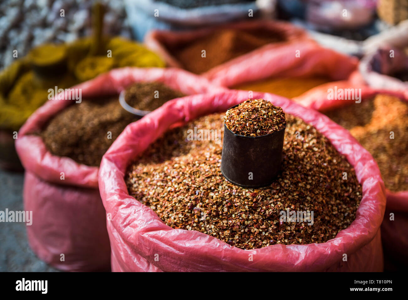 Mercato di frutta e verdura in Pindaya, Stato Shan, Myanmar (Birmania), Asia Foto Stock