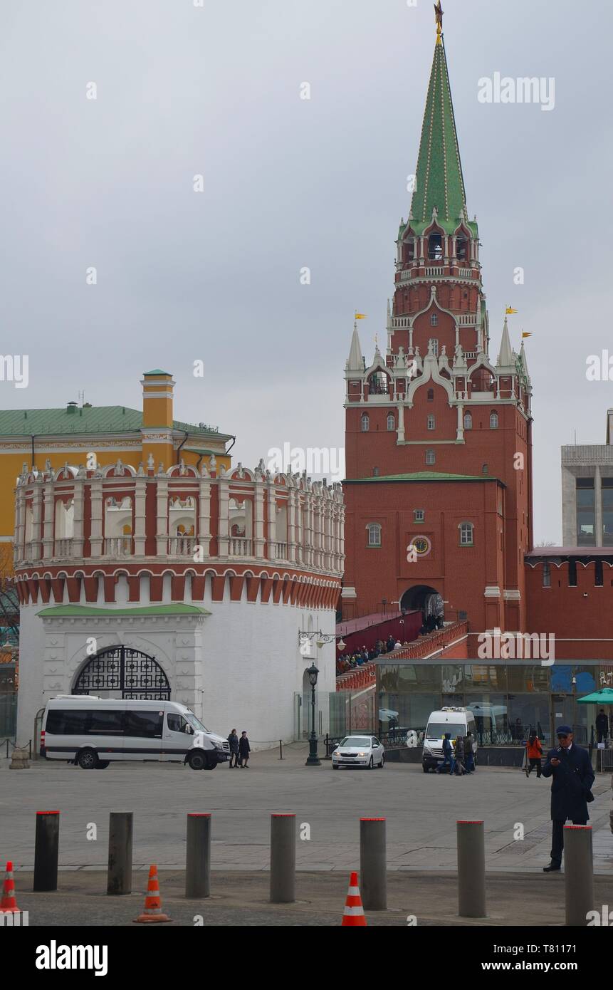 Moskau, Hauptstadt der russischen Föderation: Kreml Am Foto Stock