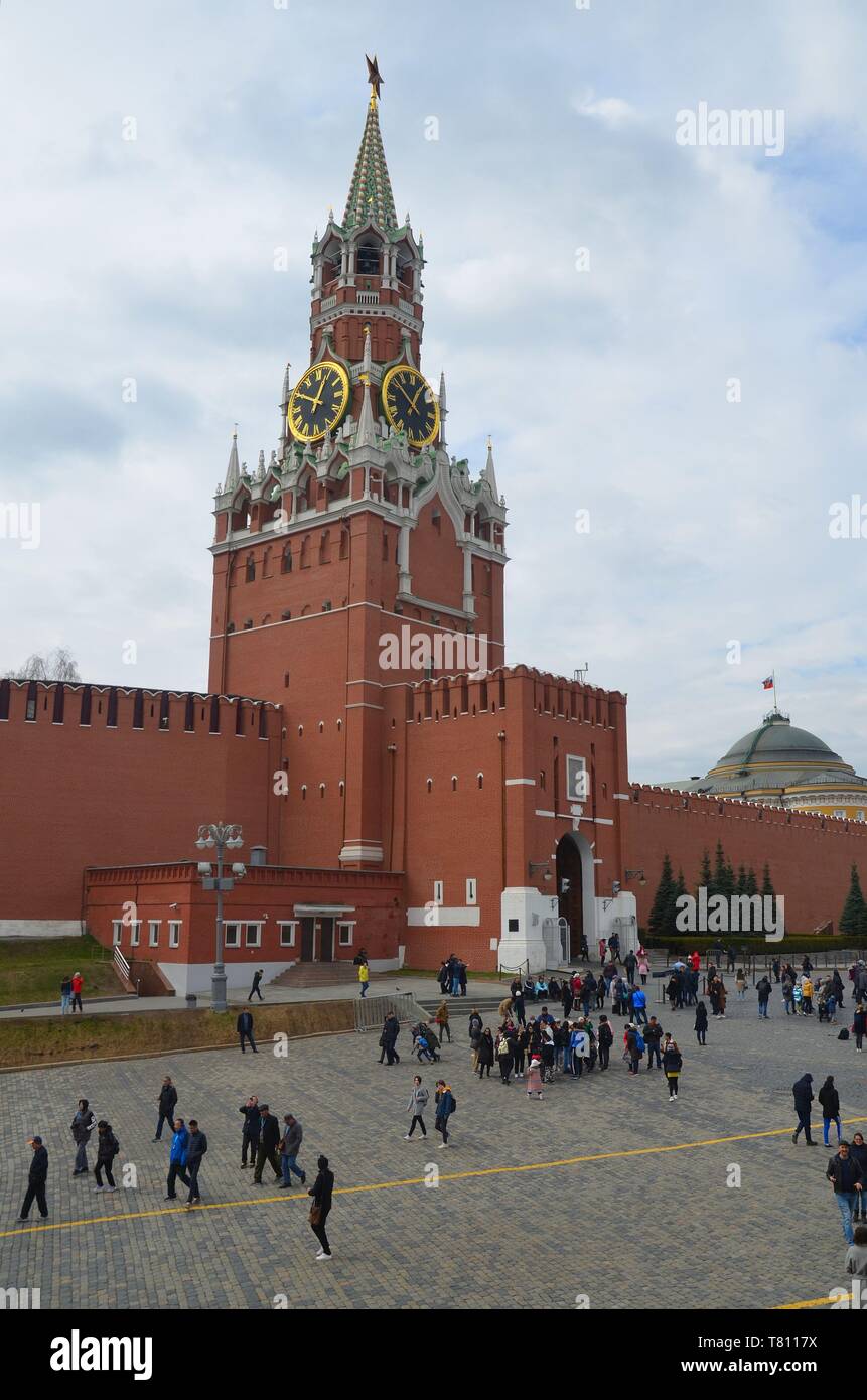 Moskau, Hauptstadt der russischen Föderation: Kreml Am Foto Stock