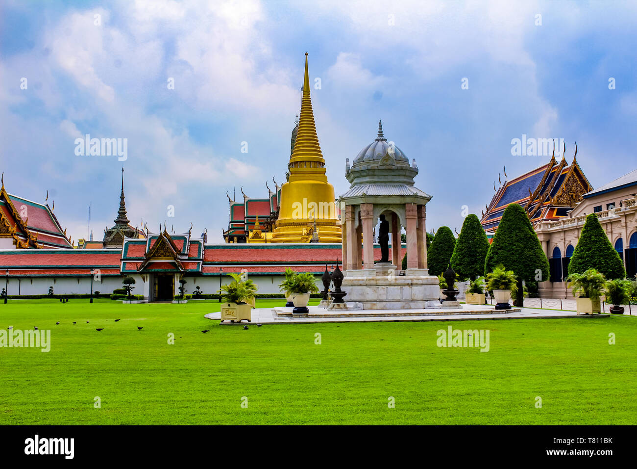 Il Grand Palace e il Wat Phra Kaew (il Tempio del Buddha di Smeraldo) complessi, Bangkok, Thailandia, Sud-est asiatico, in Asia Foto Stock