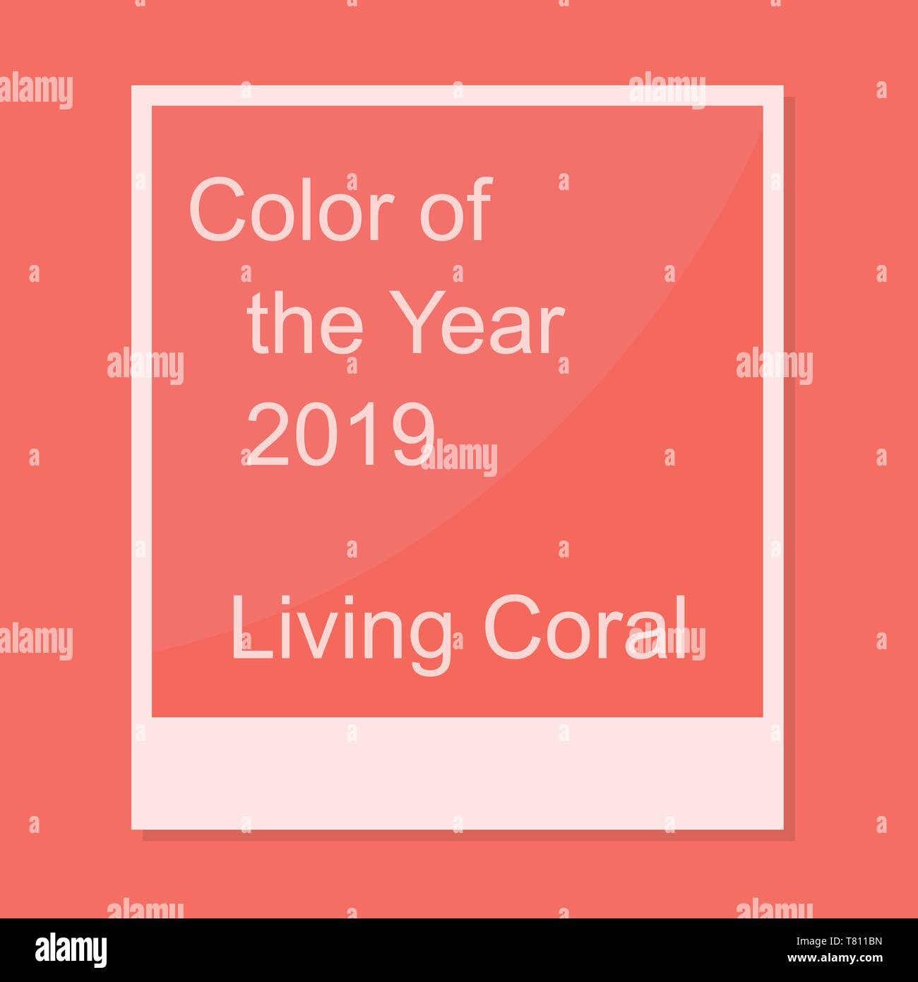 Swatch con colore alla moda - coralli viventi. Illustrazione Vettoriale. Tendenza rosa colore di sfondo Illustrazione Vettoriale