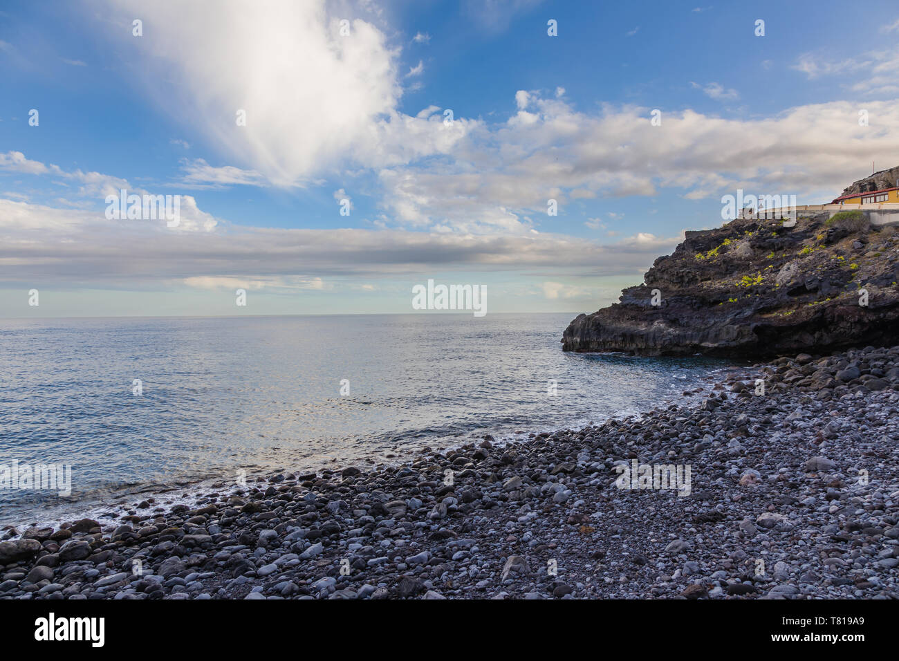 Costa atlantica al pittoresco villaggio di Los Barrancos. Tenerife, Isole Canarie, Spagna Foto Stock