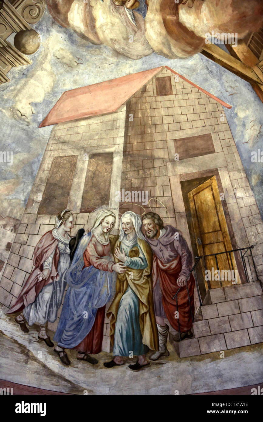 La Visitazione. Eglise Notre Dame de l'Assomption. Cordon. Foto Stock