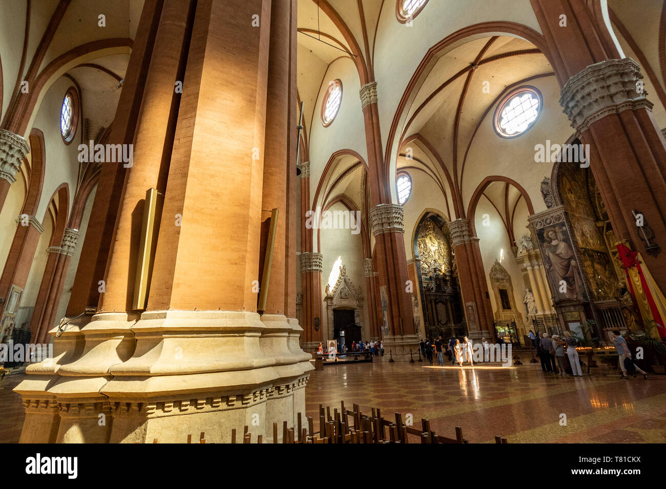 Basilica di San Petronio a Bologna, Italia Foto Stock